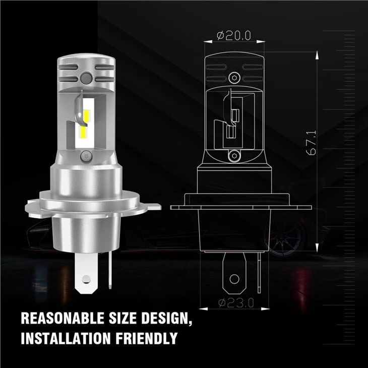 High Power Mini Size V10 Plus H4 Car Led Headlight