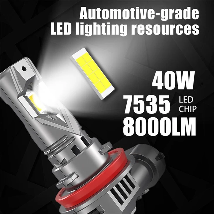 40W 8000LM Small Size LED Front Lamp For Car