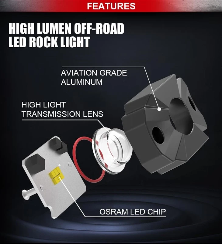 App Control Flashing Music Mode Wheel Well LED Strip Light Waterproof 12 Pods