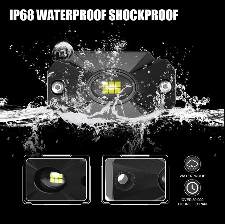 App Control Flashing Music Mode Wheel Well LED Strip Light Waterproof 12 Pods
